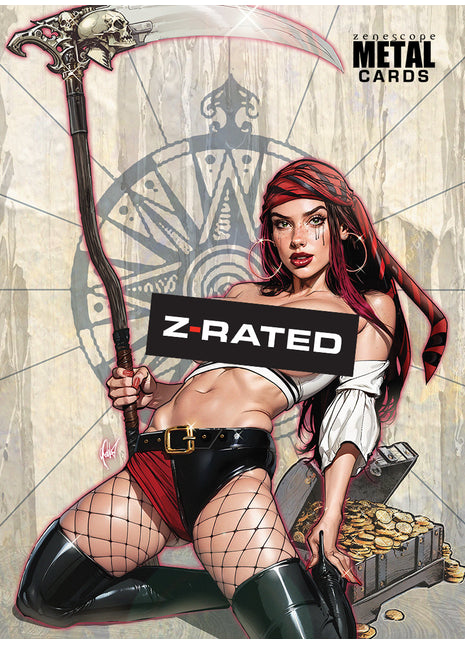 Cedric Poulat - September 2025 Pirate Princess Z-Rated Keres - METAL CARD - Zenescope Entertainment Inc