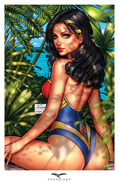 Jyn Leonard - Skye Swimsuit Mini Art Print - Zenescope Entertainment Inc