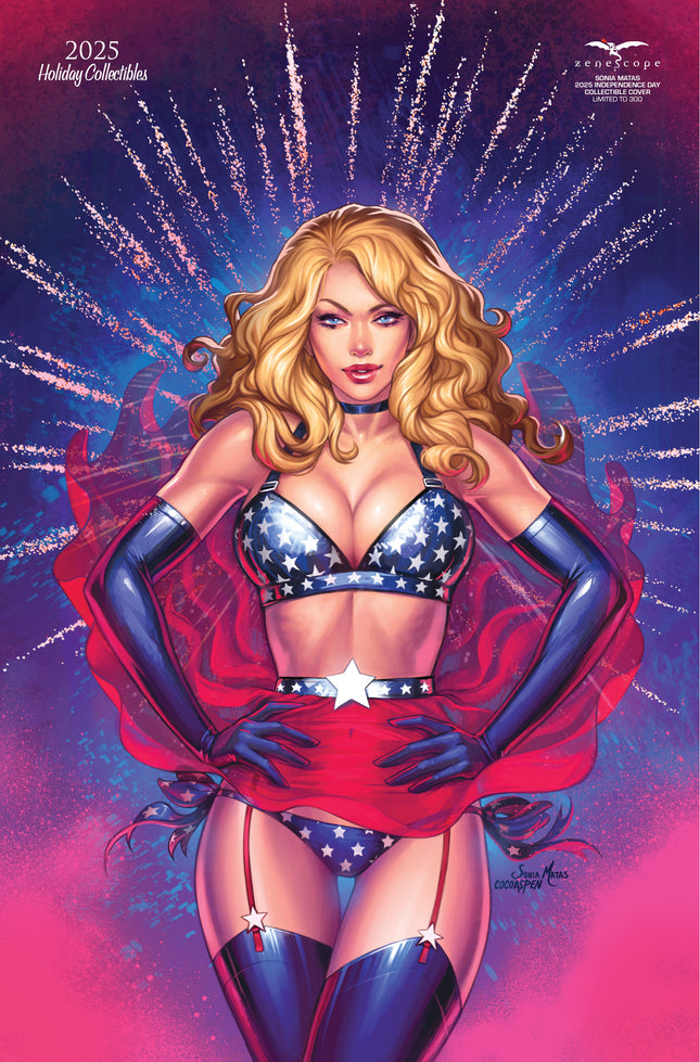 Sonia Matas- 2025 Independence Day Collectible Cover - LE 300 - Zenescope Entertainment Inc