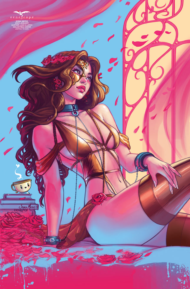 CGC 9.8 - Sonia Matas - 2025 January Leather Lace & Latex Collectible Cover - LE 225 - Zenescope Entertainment Inc