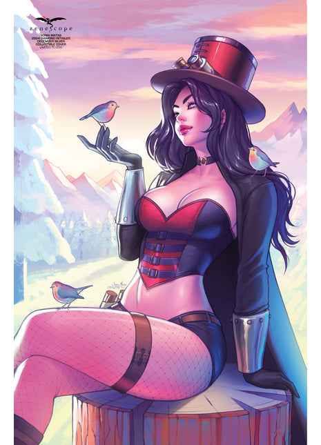 Sonia Matas - 2024 Diamond Retailer December Silver Collectible Cover - LE 250 - Zenescope Entertainment Inc