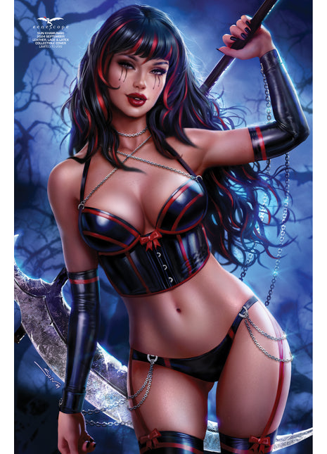 Sun Khamunaki - 2024 September Leather Lace & Latex Collectible Cover - LE 299 - Zenescope Entertainment Inc