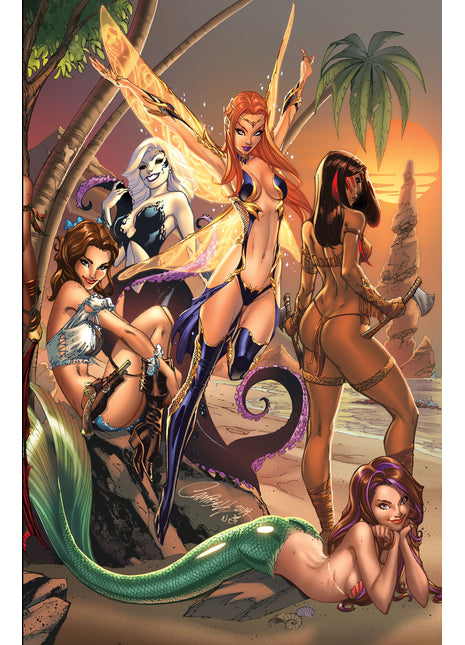 J. Scott Campbell - Grimm Fairy Tales 100 Connecting Legacy Mini Art Print #4 - Zenescope Entertainment Inc
