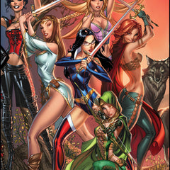 J. Scott Campbell - Grimm Fairy Tales 100 Connecting Legacy Mini Art Print Set 2-4 - Zenescope Entertainment Inc