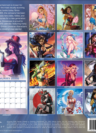 Zenescope Regular 2026 Calendar - Zenescope Entertainment Inc