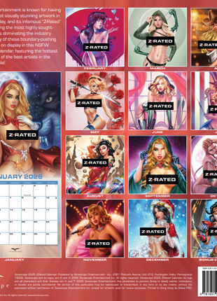 Zenescope Z-Rated 2026 Calendar - Zenescope Entertainment Inc