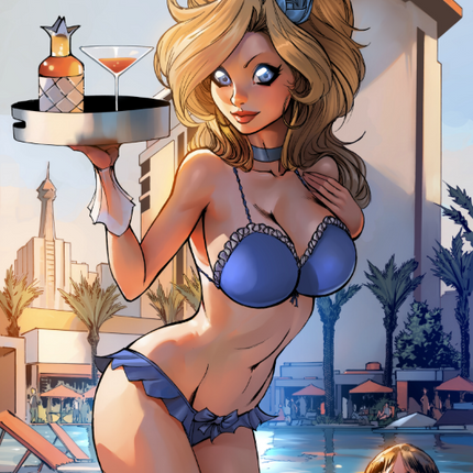 Ale Garza - Vegas Vixen January - Metal Card - Zenescope Entertainment Inc