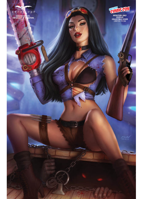 Sun Khamunaki - Van Helsing Vs. the League of Monsters #4 - LE 25 - 2020HORRORVCONGALLERY - Zenescope Entertainment Inc