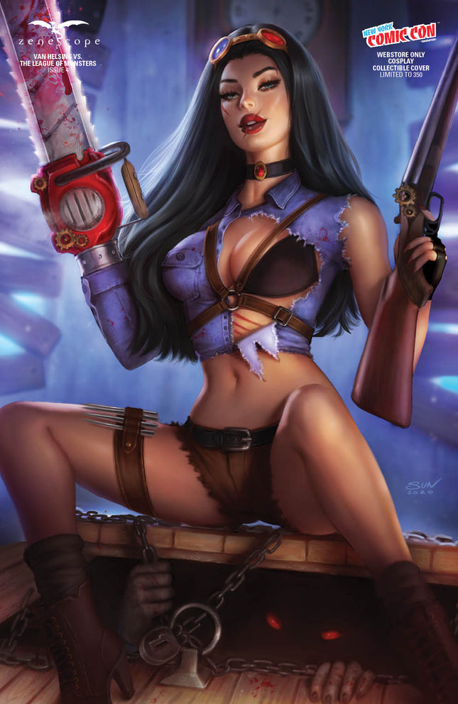 Sun Khamunaki - Van Helsing Vs. the League of Monsters #4 - LE 25 - 2020HORRORVCONGALLERY - Zenescope Entertainment Inc