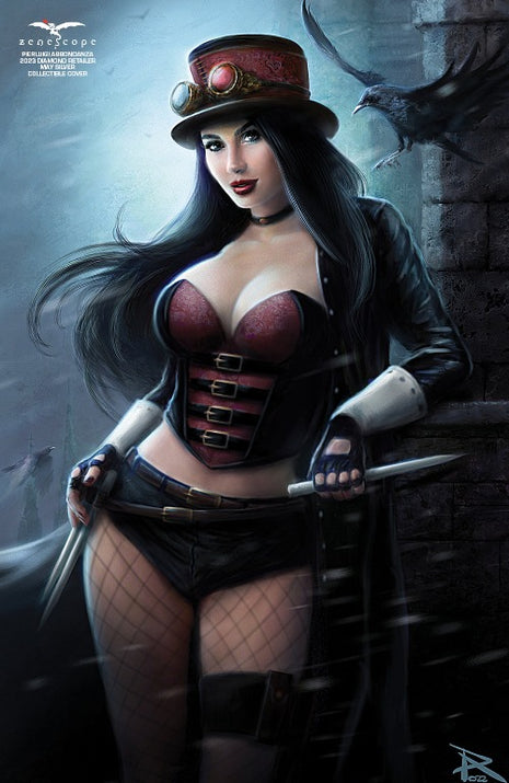 Pierluigi Abbondanza - 2023 Diamond Retailer May Silver Collectible Cover - LE 299 - Zenescope Entertainment Inc