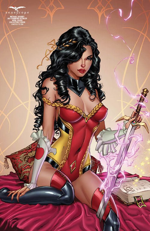 Michael Dooney - 2021 Diamond Retailer April Silver Collectible Cover - LE 250 - BELLETOGG - Zenescope Entertainment Inc
