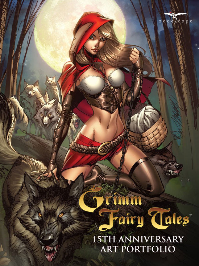 Grimm Fairy Tales - 15th Anniversary Art Portfolio Cover B - J. Scott Campbell - GFT15AAPB - Zenescope Entertainment Inc