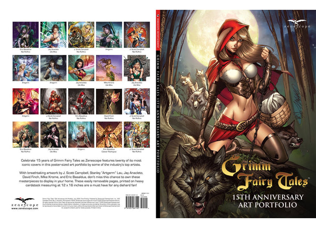 Grimm Fairy Tales - 15th Anniversary Art Portfolio Cover B - J. Scott Campbell - GFT15AAPB - Zenescope Entertainment Inc