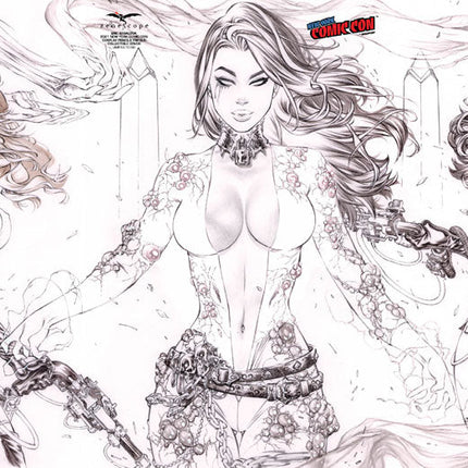 Eric Basaldua - 2021 NYCC B&W Cosplay Trifold Collectible Cover LE 50 - GFTV252H Pick AR3 - Zenescope Entertainment Inc