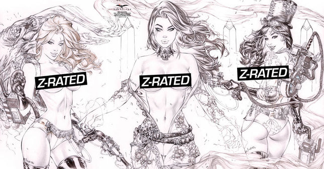 Eric Basaldua - 2021 NYCC B&W Z-Rated Cosplay Trifold Collectible Cover LE 50 - GFTV252I Pick AR3 - Zenescope Entertainment Inc