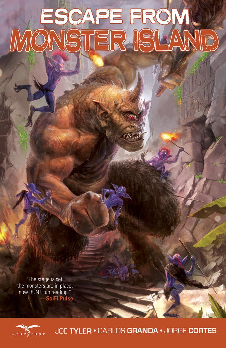 captured by the monsters Escape From Monster Island Graphic Novel