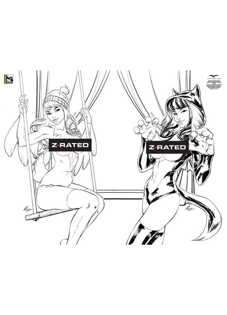 Elias Chatzoudis - 2022 SDCC Black & White Z-Rated Cosplay Wraparound Collectible Cover - LE 25 - RHHODG Pick AI3 - Zenescope Entertainment Inc