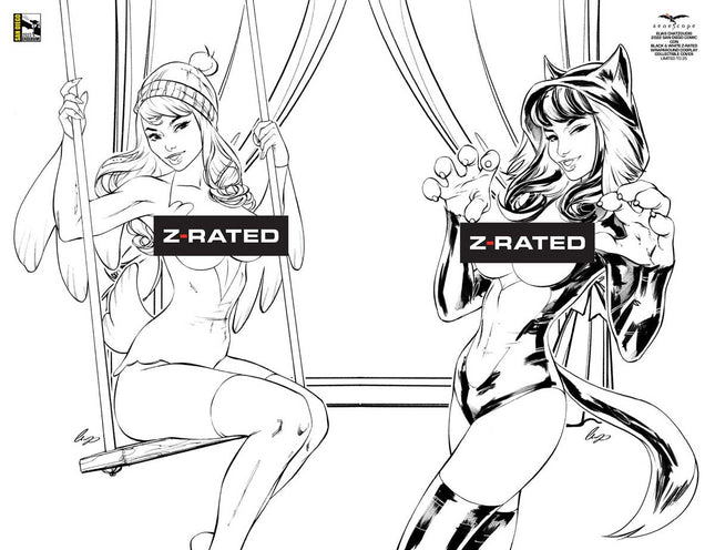 Elias Chatzoudis - 2022 SDCC Black & White Z-Rated Cosplay Wraparound Collectible Cover - LE 25 - RHHODG Pick AI3 - Zenescope Entertainment Inc